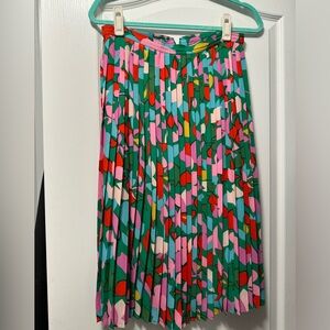J.Crew floral pleated skirt